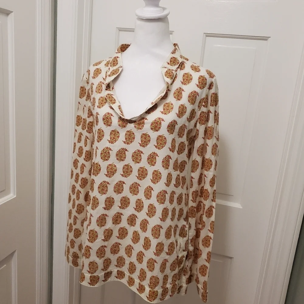 Tory Burch Lightweight 100% Cotton Tunic Size 8, Casual